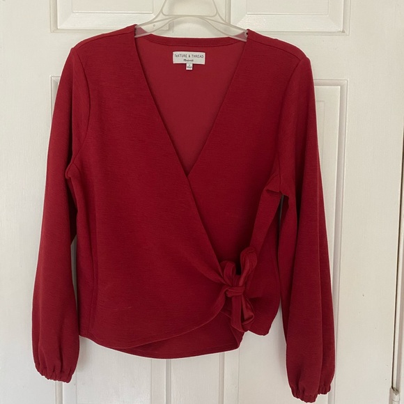 Madewell Texture & Thread Wrap Top - Picture 2 of 8